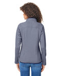 CORE365 CE72W Ladies' Venture Heathered Stripe Full-Zip Back Thumbnail
