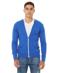 Bella + Canvas 3939 Unisex Triblend Full-Zip Lightweight Hoodie Front Thumbnail
