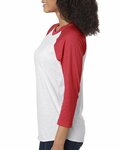next level 6051 unisex tri-blend 3/4-sleeve raglan t-shirt Side Thumbnail