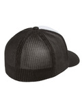yupoong 6511w flexfit trucker mesh with white front panels cap Back Thumbnail