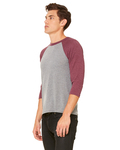 Bella + Canvas 3200 Unisex 3/4-Sleeve Baseball T-Shirt Side Thumbnail