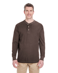 ultraclub 8456 adult mini thermal henley Front Thumbnail