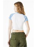 Bella + Canvas 1201 Ladies' Micro Ribbed Raglan Baby Tee Back Thumbnail