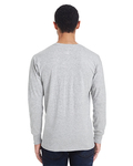 hanes 42l0 men's 4.5 oz., 60/40 ringspun cotton/polyester x-temp® long-sleeve t-shirt Back Thumbnail