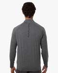 HUK H1200715 Men's Airweight Heather Quarter-Zip Pullover Back Thumbnail