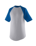 augusta sportswear 424 youth baseball short sleeve tee 2.0 Front Thumbnail