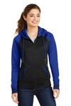 Sport-Tek LST236 Ladies Sport-Wick ® Varsity Fleece Full-Zip Hooded Jacket Front Thumbnail