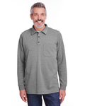 harriton m709 adult stainbloc™ pique fleece pullover jacket Front Thumbnail