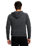 us blanks us655 unisex 4.9 oz. long-sleeve zip hoodie Back Thumbnail