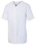 augusta sportswear 1685 unisex pin stripe full button baseball jersey Front Thumbnail