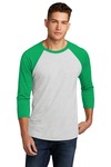next level 6051 unisex tri-blend 3/4-sleeve raglan t-shirt Front Thumbnail