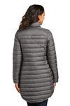 port authority l365 ladies horizon puffy long jacket Back Thumbnail