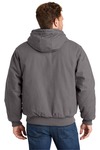 CornerStone CSJ41 Washed Duck Cloth Insulated Hooded Work Jacket Back Thumbnail