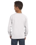 fruit of the loom 4930b youth 5 oz. hd cotton™ long-sleeve t-shirt Back Thumbnail