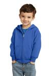 Port & Company CAR78TZH Toddler Core Fleece Full-Zip Hooded Sweatshirt Front Thumbnail