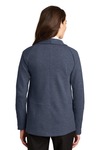 port authority l807 ladies interlock cardigan Back Thumbnail