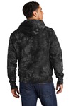 champion tds101 reverse weave ® scrunch-dye tie-dye hooded sweatshirt Back Thumbnail
