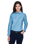 Harriton M600W Ladies' Long-Sleeve Oxford with Stain-Release Front Thumbnail