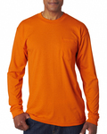 Bayside BA1730 Adult Long-Sleeve T-Shirt with Pocket Front Thumbnail
