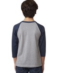 Next Level 3352 Youth CVC 3/4-Sleeve Raglan Back Thumbnail