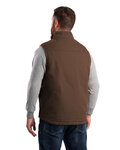 berne v818 men's heartland sherpa-lined washed duck vest Back Thumbnail