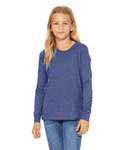 Bella + Canvas 3501Y Youth Jersey Long-Sleeve T-Shirt Back Thumbnail