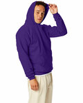 hanes p170 unisex ecosmart® 50/50 pullover hooded sweatshirt Side Thumbnail