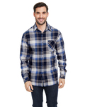 Burnside B8212 Woven Plaid Flannel With Biased Pocket Front Thumbnail