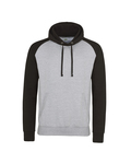 just hoods by awdis jha009 adult 80/20 midweight contrast baseball hooded sweatshirt Front Thumbnail