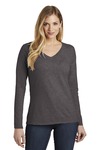 District DT6201 Women's Very Important Tee ® Long Sleeve V-Neck Front Thumbnail