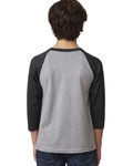 Next Level 3352 Youth CVC 3/4-Sleeve Raglan Back Thumbnail