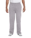 champion p800 adult 9 oz. powerblend® open-bottom fleece pant with pockets Front Thumbnail