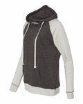 mv sport w17127 women’s harper raglan hooded sweatshirt Side Thumbnail