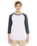 Jerzees 601RR Adult 4.5 oz. TRI-BLEND Baseball Raglan Front Thumbnail