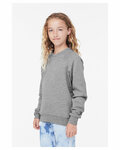 Bella + Canvas 3901Y Youth Sponge Fleece Raglan Sweatshirt Side Thumbnail