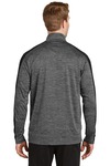 sport-tek st397 posicharge ® electric heather colorblock 1/4-zip pullover Back Thumbnail