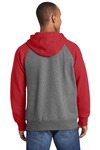 Sport-Tek ST269 Raglan Colorblock Full-Zip Hooded Fleece Jacket Back Thumbnail