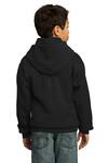 port & company pc90yh youth core fleece pullover hooded sweatshirt Back Thumbnail