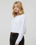 Independent Trading Co. AFX24CRP Women's Lightweight Cropped Crew Pullover Side Thumbnail