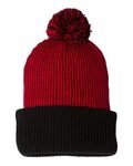 Sportsman SP70 12" Knit Speckled Pom-Pom Beanie Front Thumbnail