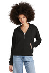 district dt1311 women's perfect tri ® fleece 1/2-zip pullover Front Thumbnail