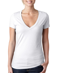 next level 6640 ladies' cvc deep v-neck t-shirt Side Thumbnail