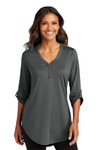 port authority lk6840 ladies city stretch 3/4-sleeve tunic Front Thumbnail