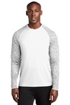 sport-tek st460ls long sleeve digi camo tee Front Thumbnail