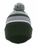Pacific Headwear 641K Knit Fold Over Pom-Pom Beanie Front Thumbnail