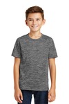 sport-tek yst390 youth posicharge ® electric heather tee Front Thumbnail