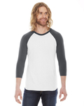 American Apparel BB453W Poly-Cotton 3/4-Sleeve Raglan T-Shirt Back Thumbnail