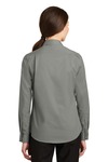 port authority l663 ladies superpro ™ twill shirt Back Thumbnail