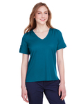 Devon & Jones DG20WB Ladies' CrownLux Performance Plaited Rolled-Sleeve Top Back Thumbnail