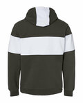 J America 8644 Men's Varsity Pullover Hooded Sweatshirt Back Thumbnail
